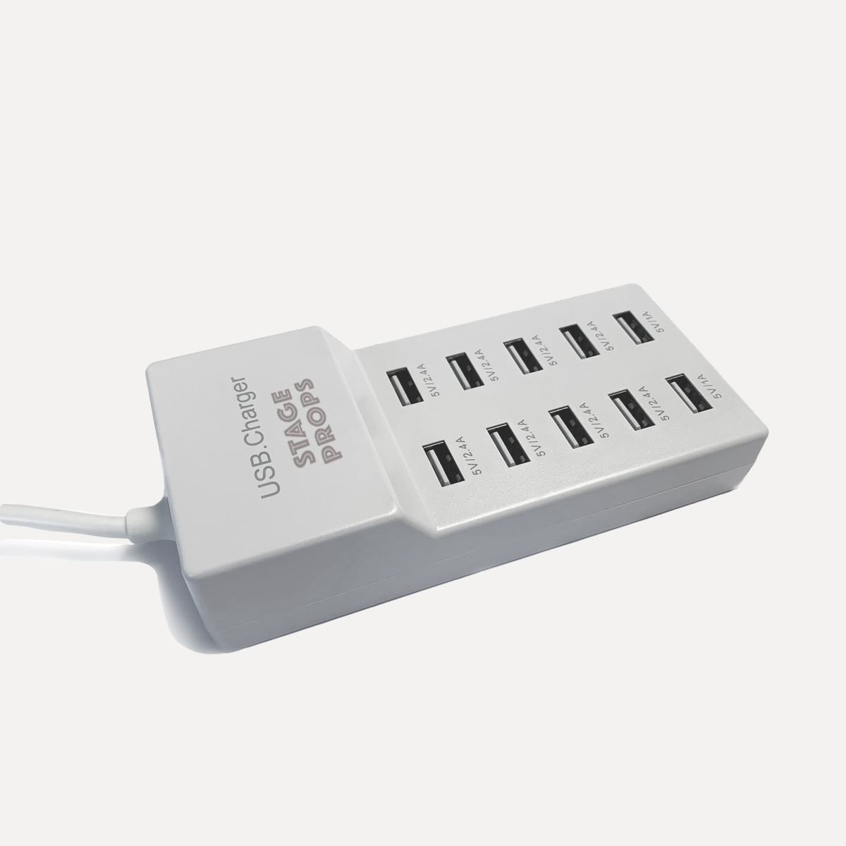 10-Port USB Charging Hub for Stage Props Batteries